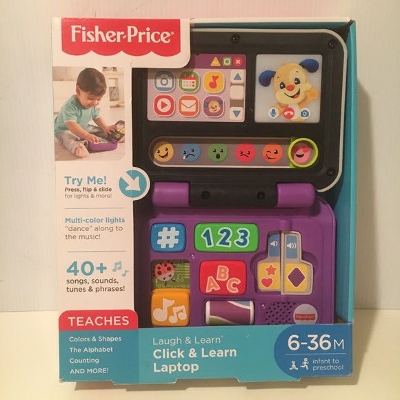 Fisher-Price Click and Learn Laptop (Infant to Preschool) - Picture 2 of 9